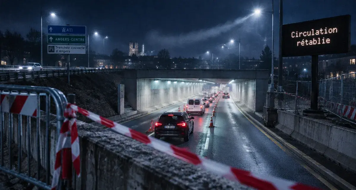 A11 à Angers : trafic rétabli après un véhicule à contresens