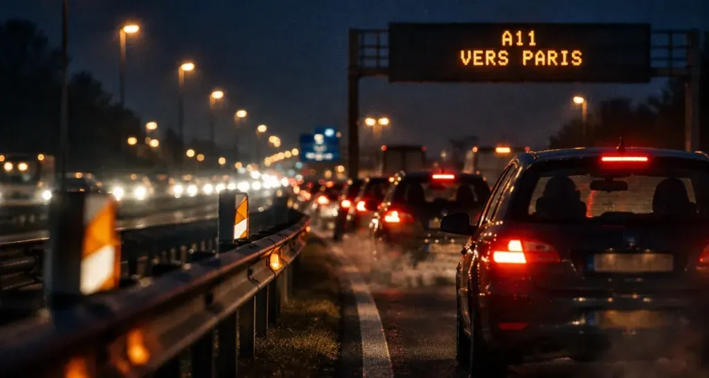 A11 coupée à Angers après un accident : gros bouchons hier soir