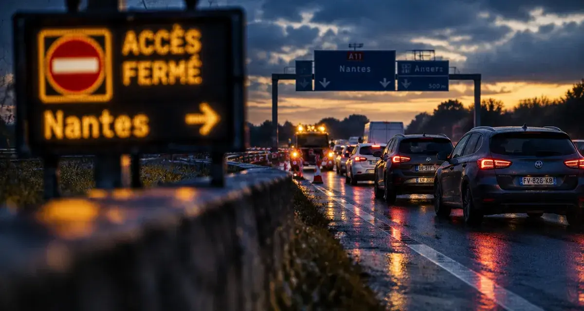 Accident sur l’A11 à Angers : accès Angers Nord fermé vers Nantes