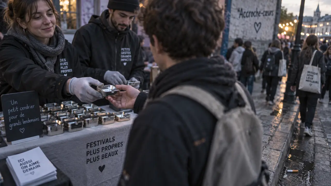 À Angers, des cendriers de poche distribués pour réduire les mégots