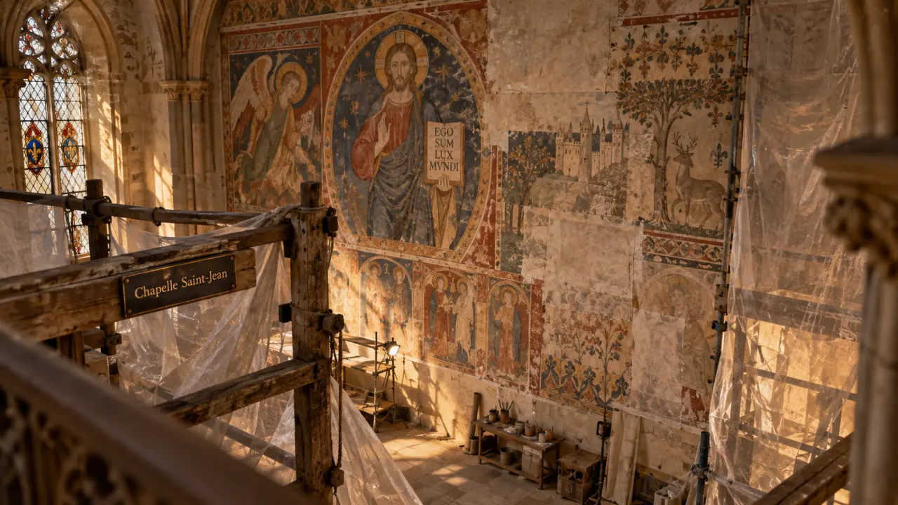 À Angers, des fresques médiévales révélées à la chapelle Saint-Jean