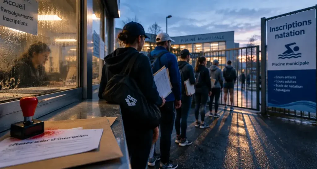 À Angers, les inscriptions aux cours de natation attirent dès l’aube