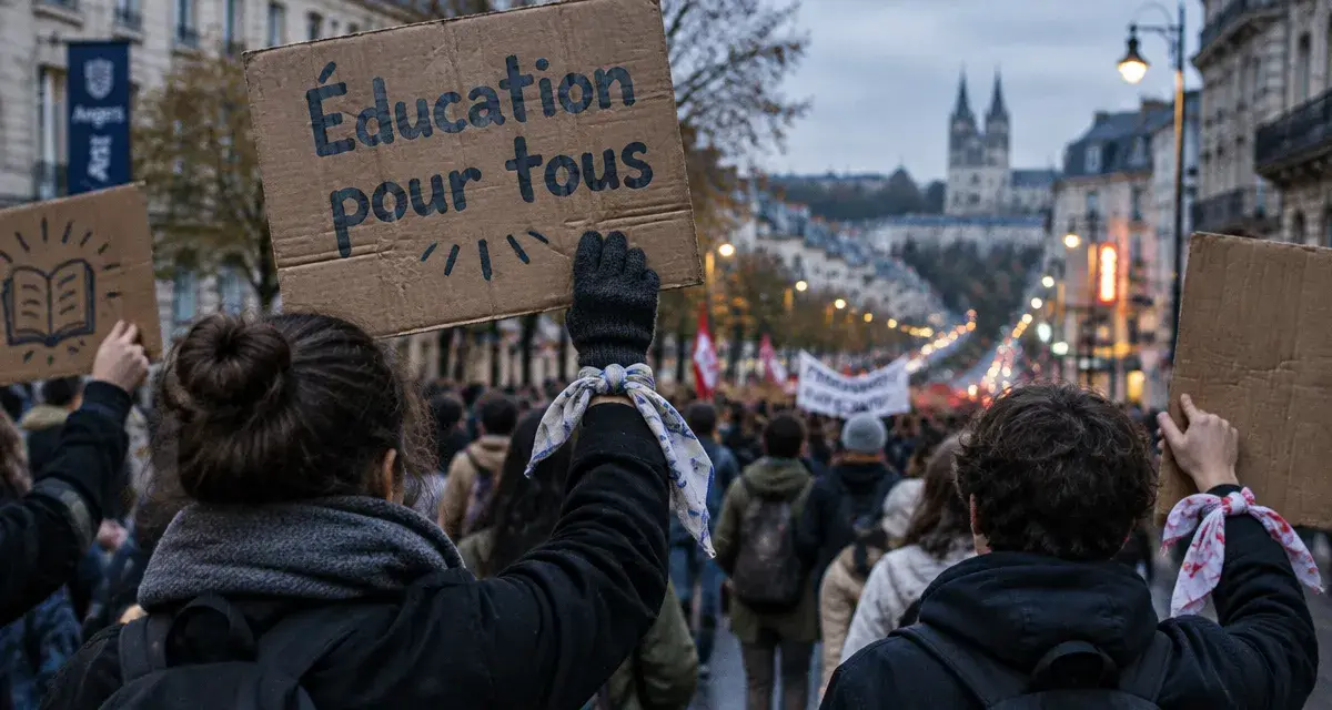 À Angers, près d’un millier de jeunes défilent pour l’éducation