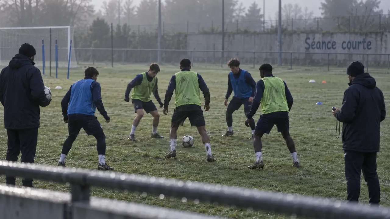 Angers Sco : une séance d'entraînement en comité restreint à la Baumette