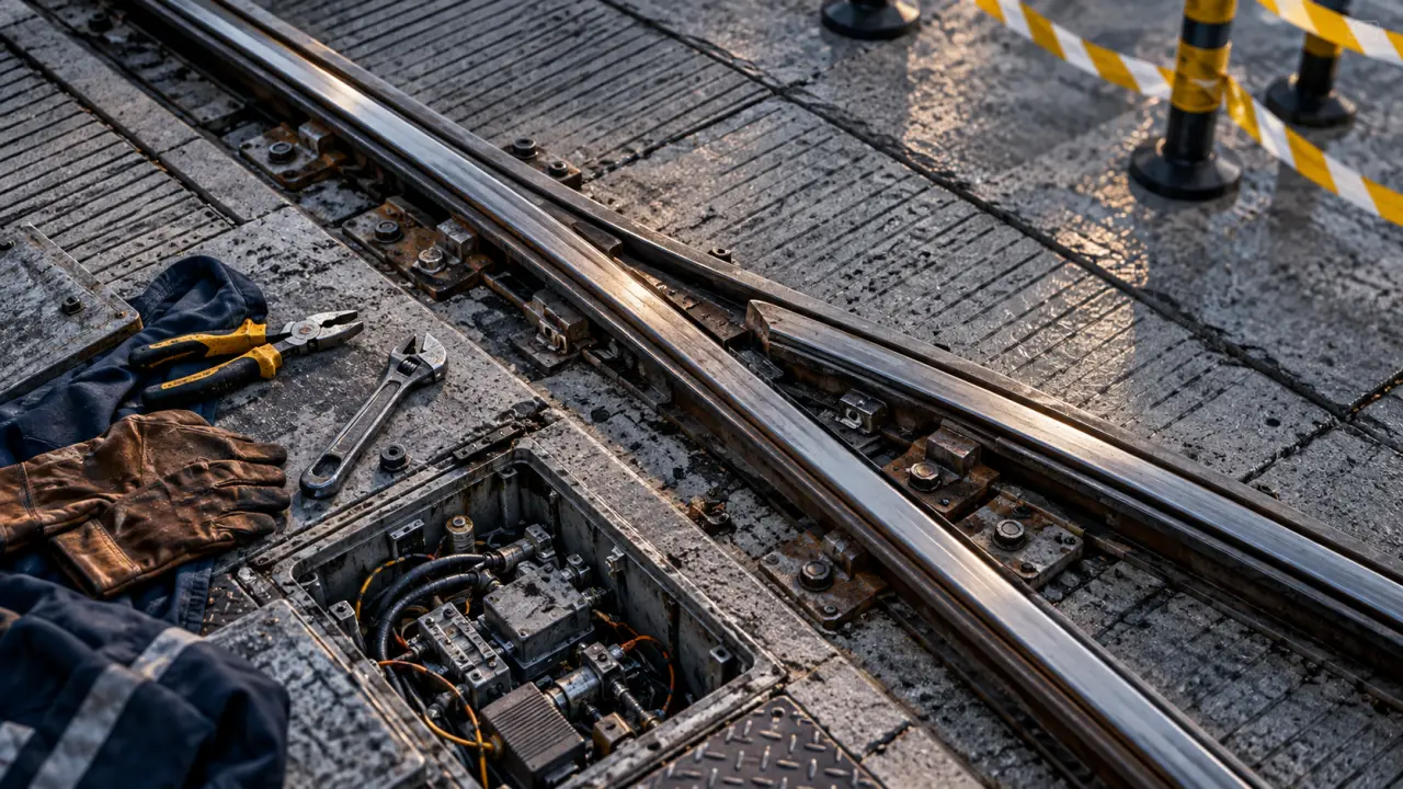 Angers : le tramway remis sur les rails après un déraillement place Molière