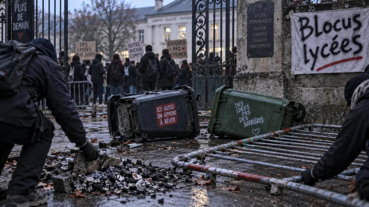Blocus des lycées à Angers : plusieurs entrées bloquées jeudi matin