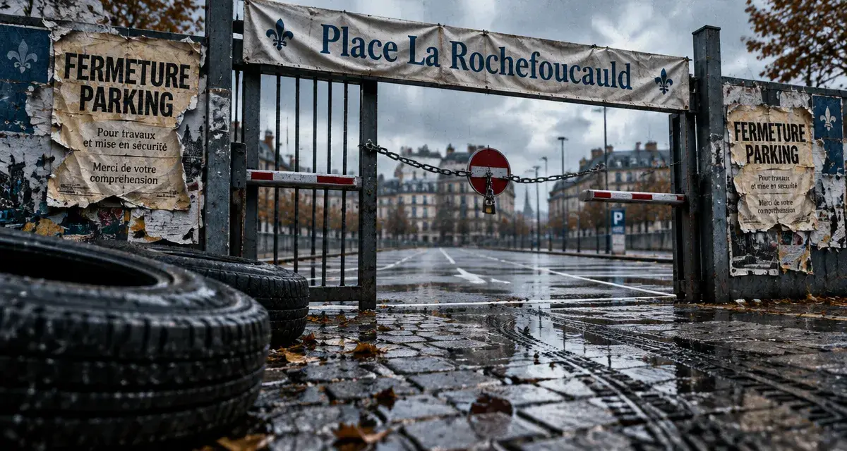 Angers : fermeture prolongée du parking de la place La Rochefoucauld