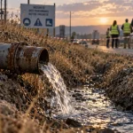 Fuite d’eau et échappement de gaz signalés, sans danger annoncé