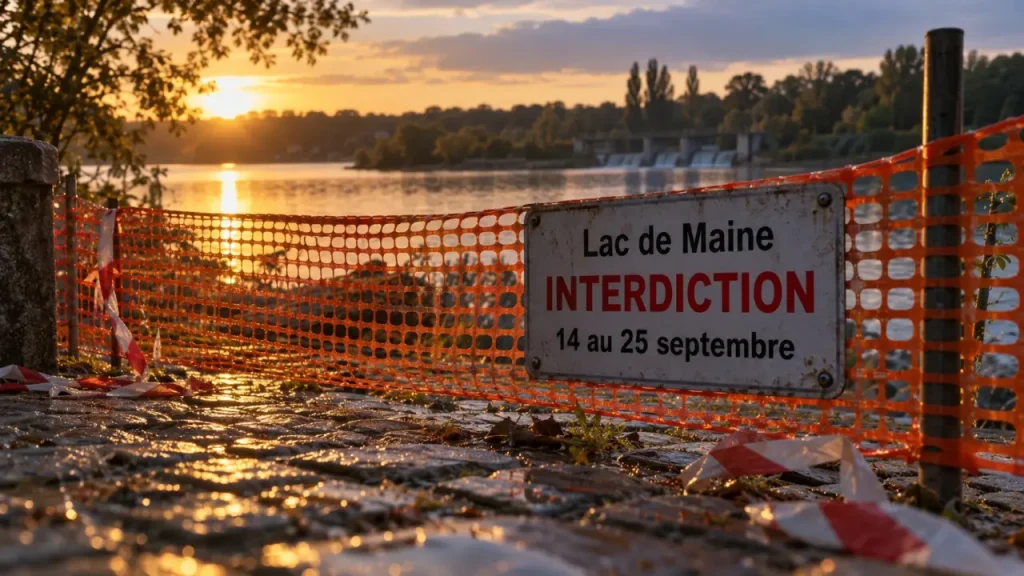 Lac de Maine : le chemin de halage fermé du 14 au 25 septembre