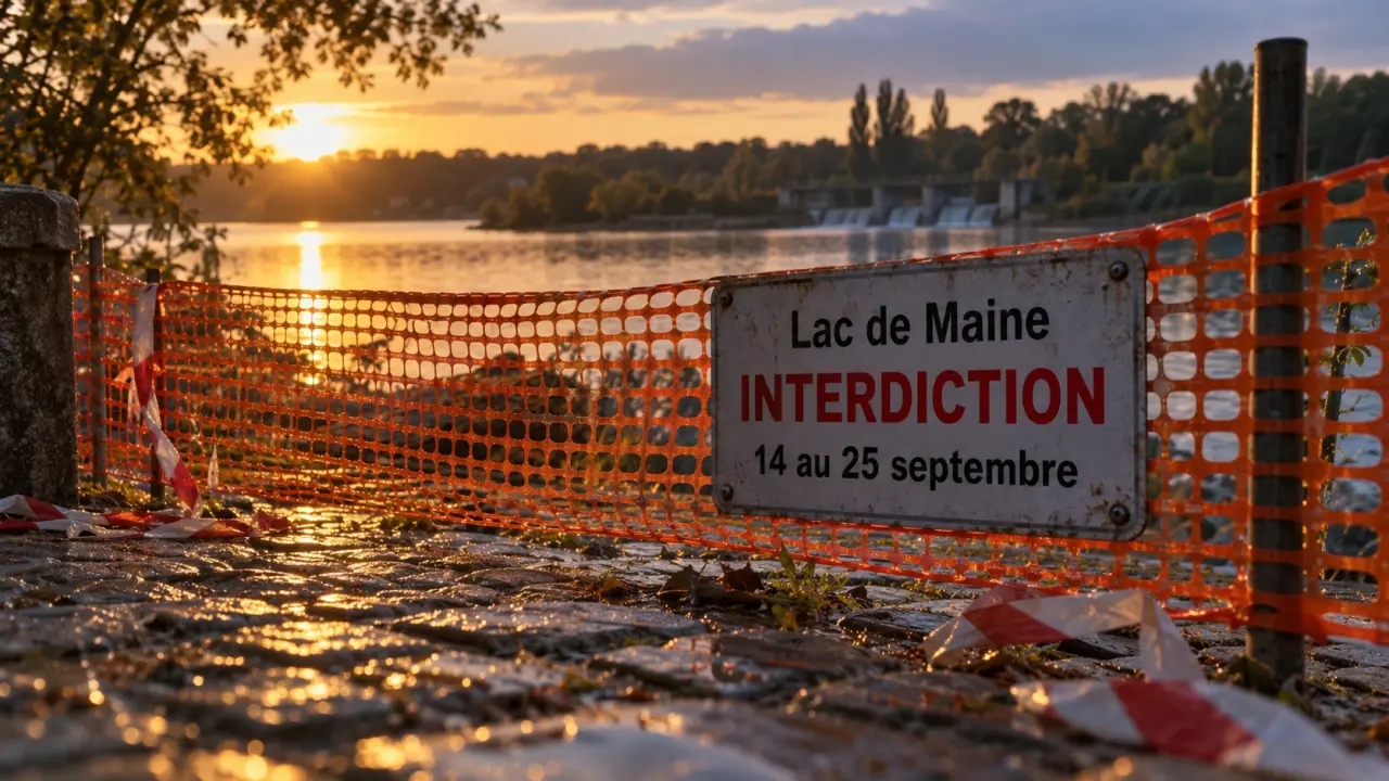 Lac de Maine : le chemin de halage fermé du 14 au 25 septembre