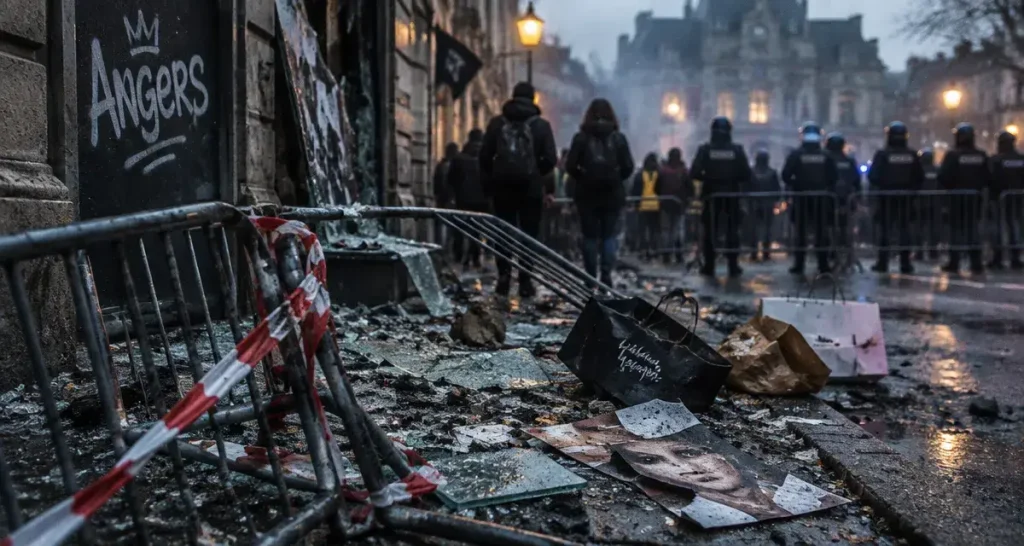 Une manifestation marquée par des dégradations dans le centre-ville d'Angers