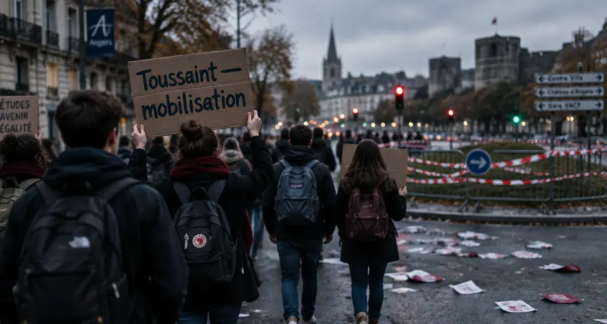 Un millier de lycéens et d’étudiants défilent à Angers