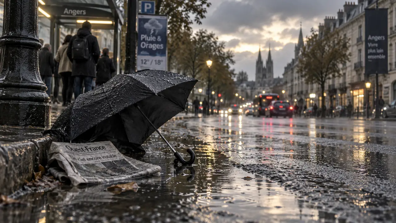 Météo à Angers : pluie, risque d’orages et nette baisse des températures