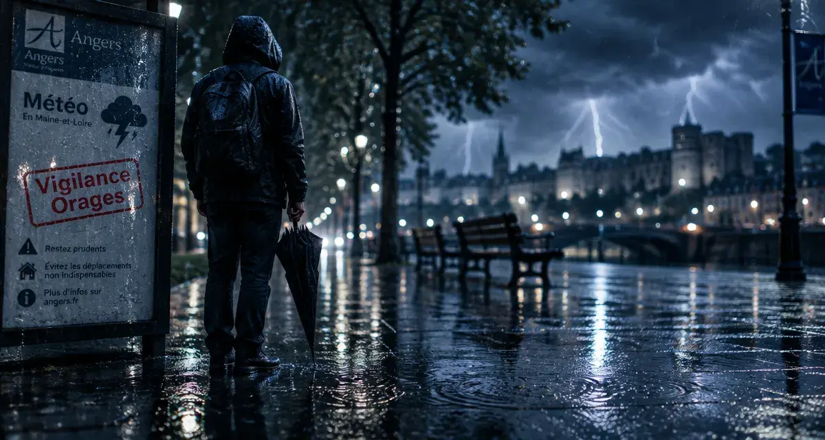 Orages et grêle : une soirée sous haute surveillance à Angers