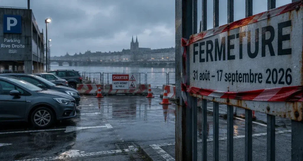 Le parking La Rochefoucauld fermé du 31 août au 17 septembre à Angers