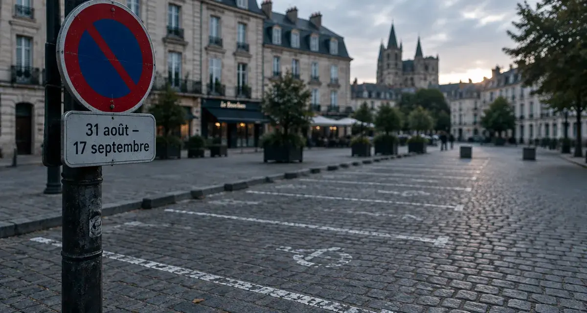 La place La Rochefoucauld fermée au stationnement du 31 août au 17 septembre